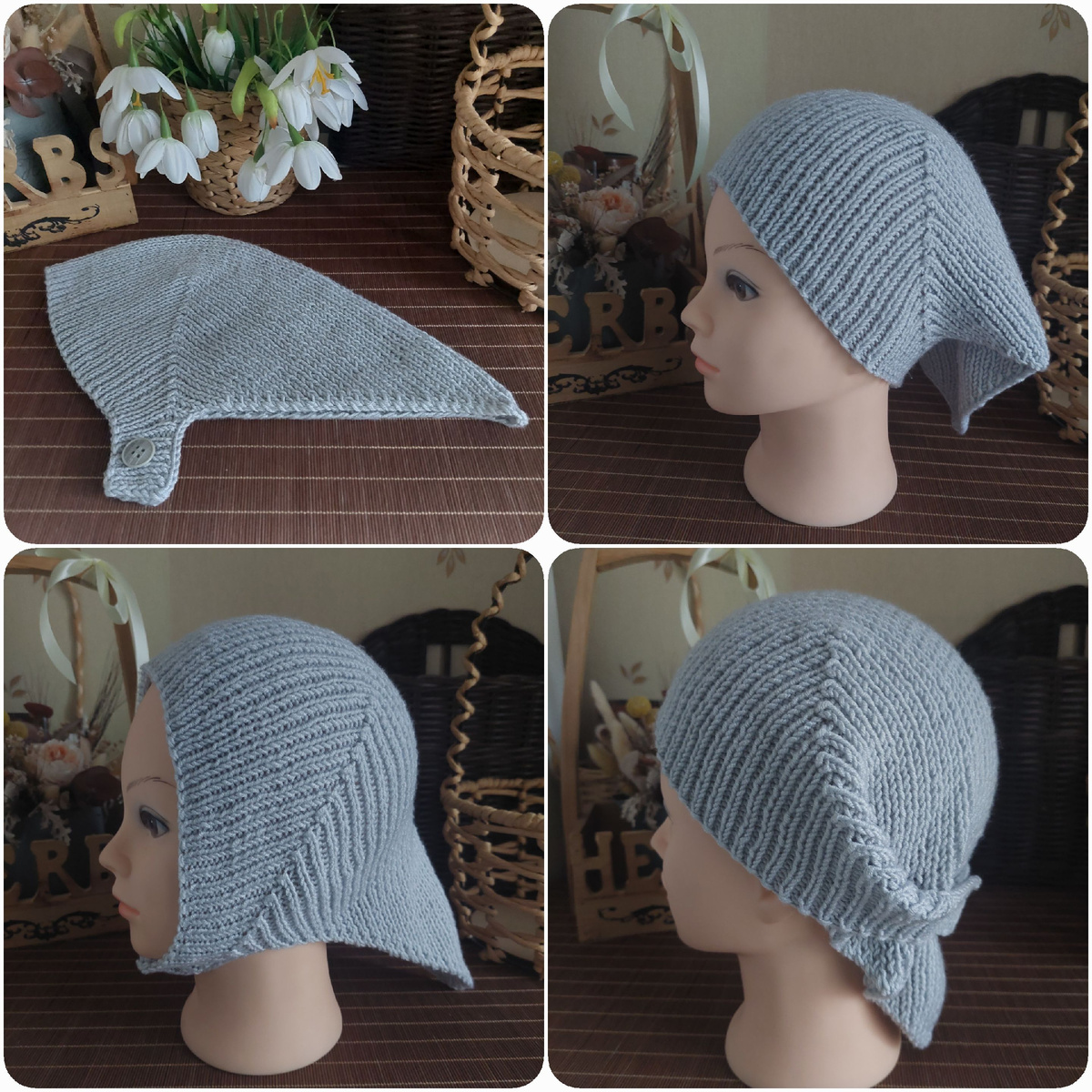 Три варианта: как можно носить косынку.