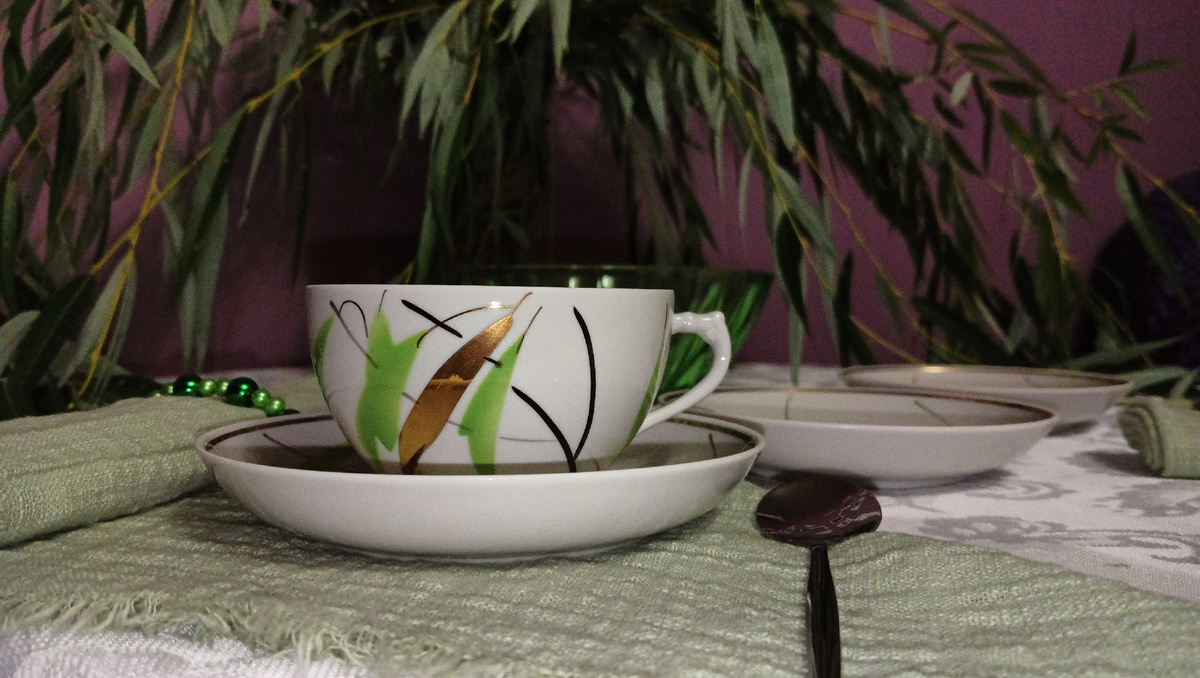 Гармония природы и фарфора. Фото автора 