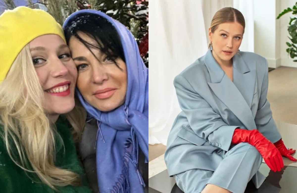 на фото Карина Андоленко с мамой 