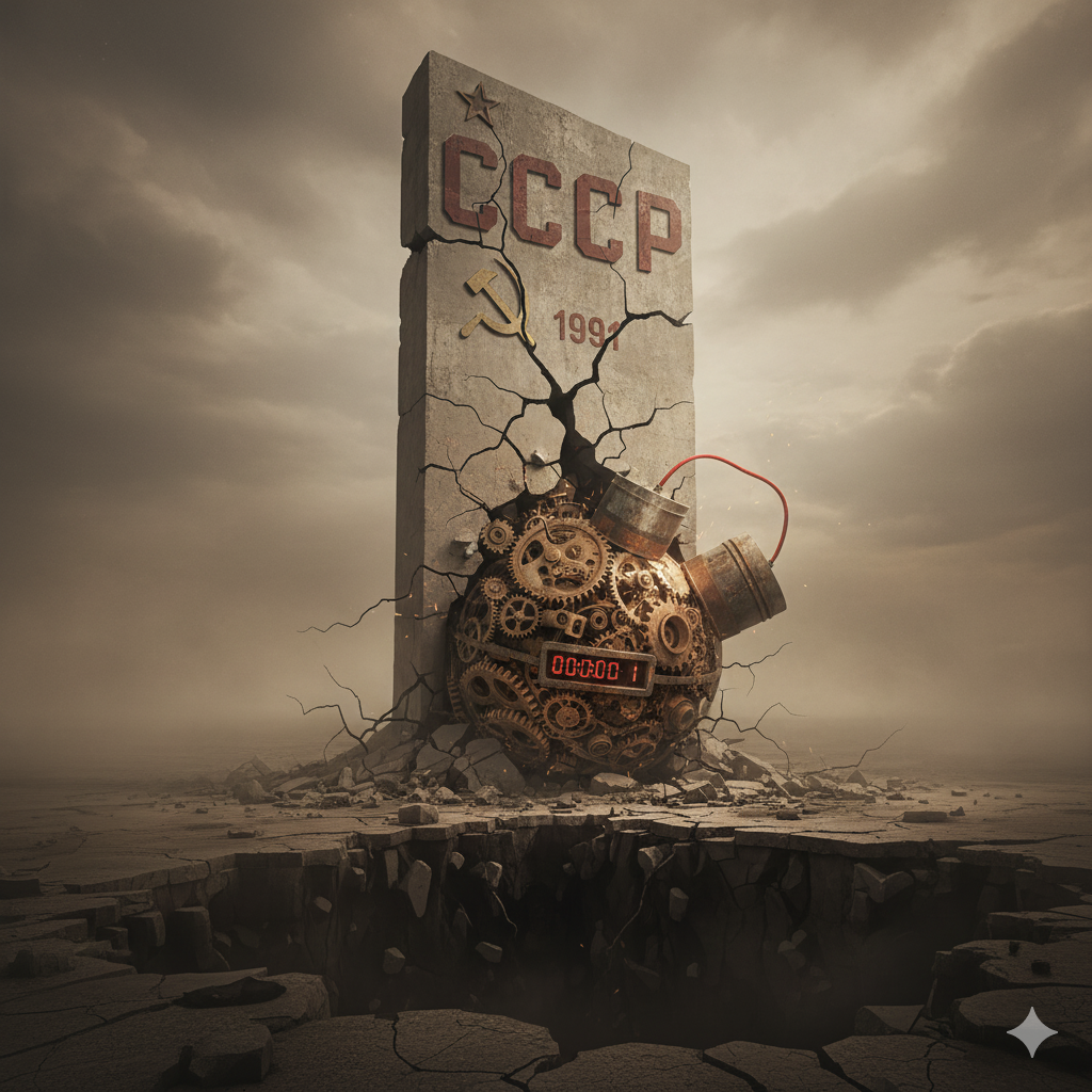 Иллюстрация "Тикающая бомба Сталина" создана сетью Джемини