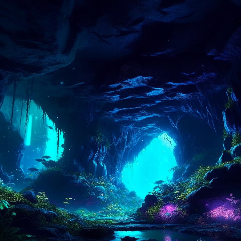 Пещеры Хрустальных Гор мира Вертонии. Автор Екатерина Бобова