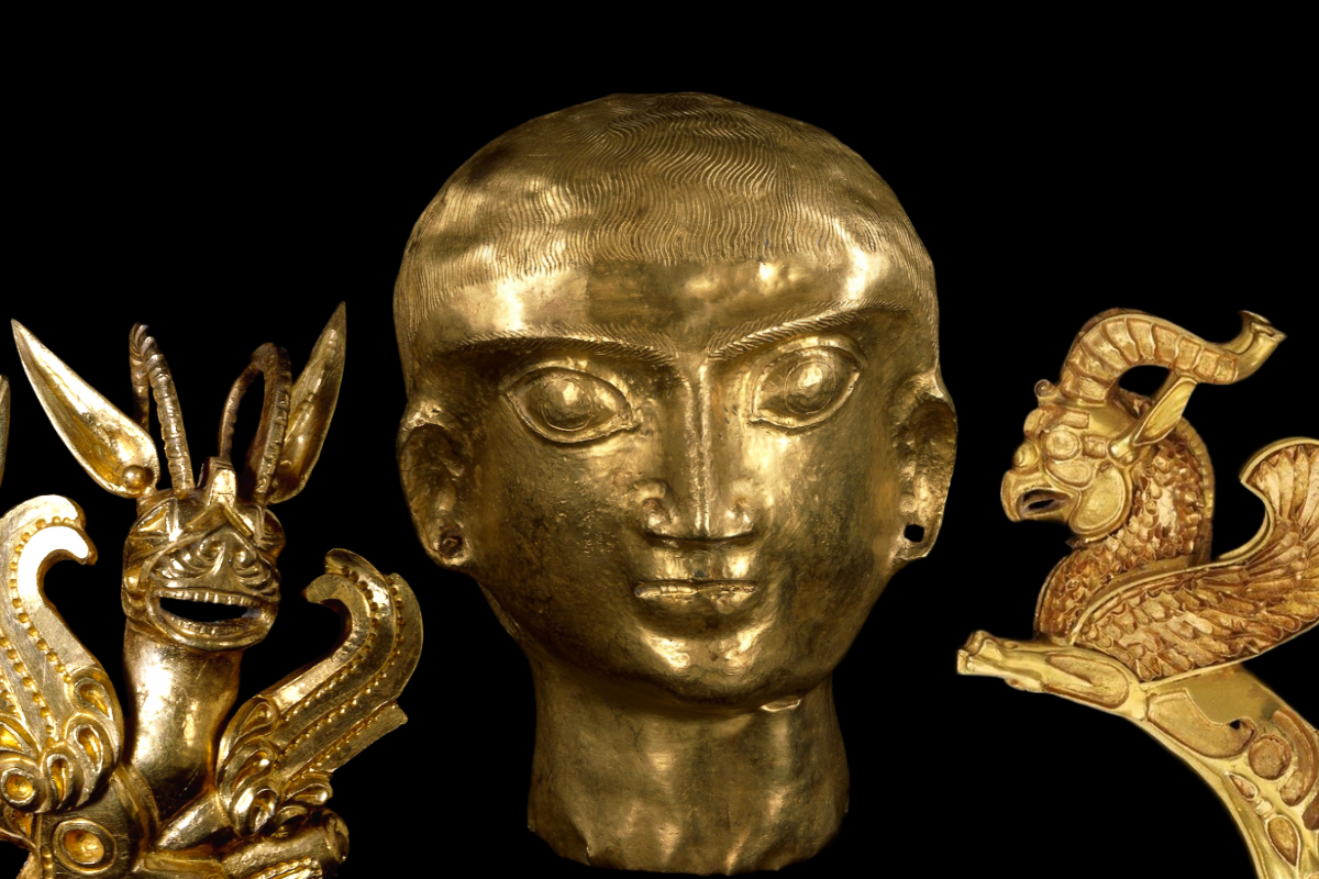 Предметы из состава Амударьинского клада, коллаж КВ