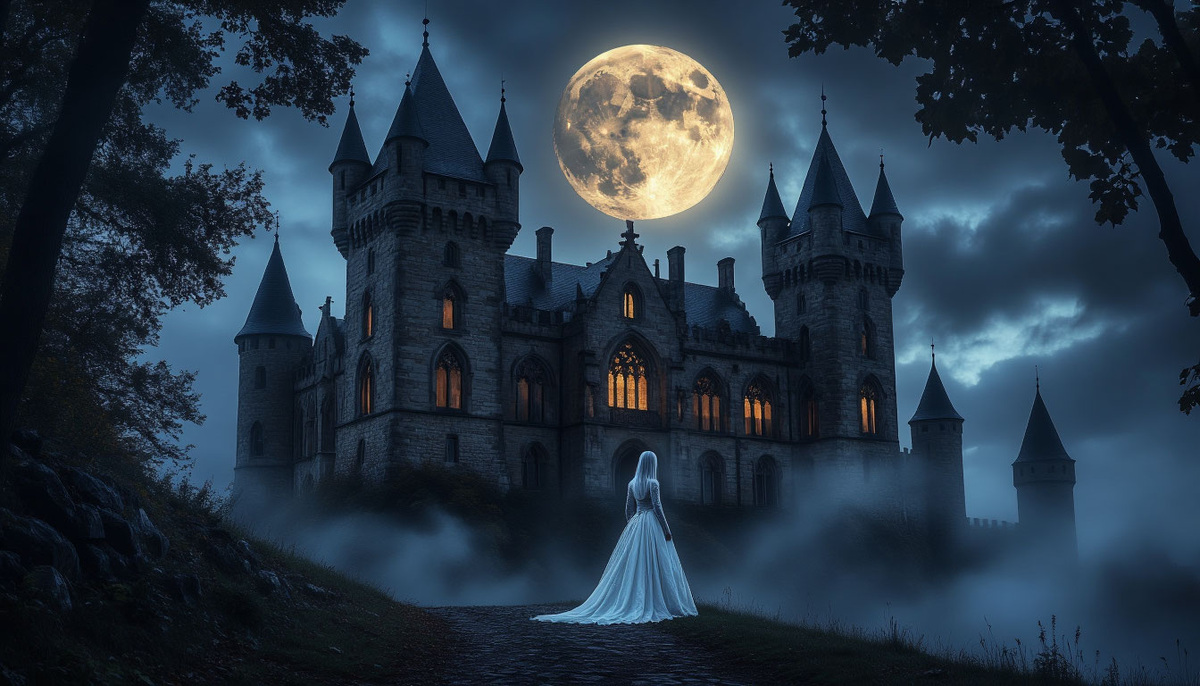 Белая Дама замка Хоэнцоллерн по версии ИИ