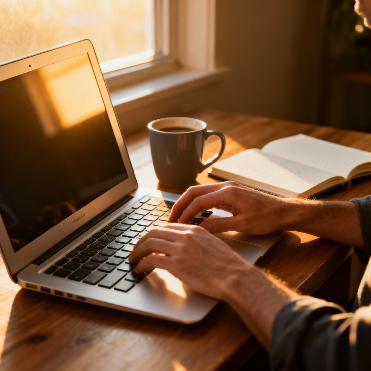 Фото 1: «Работа из дома на ноутбуке»