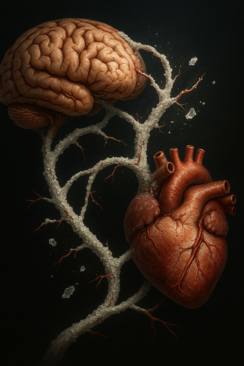 Так выглядит ваша кровь при избытке соли — эритроциты слипаются, создавая нагрузку на всю сердечно-сосудистую систему.