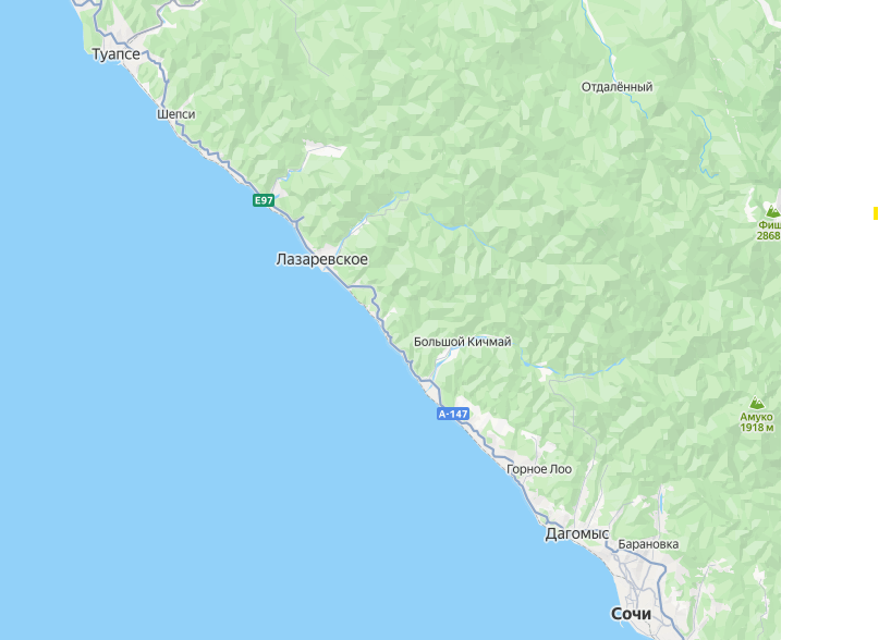 Карта побережья