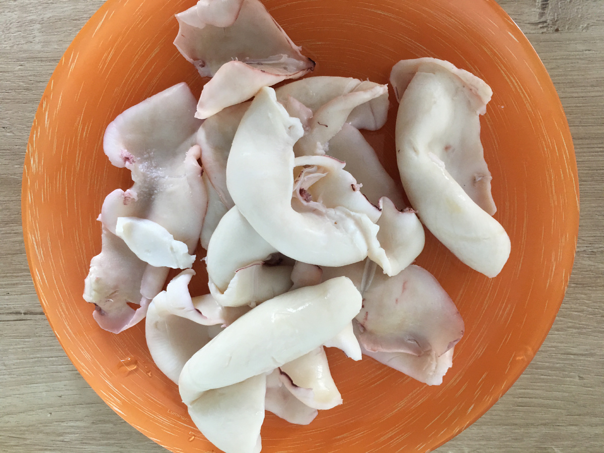 Отварной кальмар 🦑 Хороший источник нежирного белка