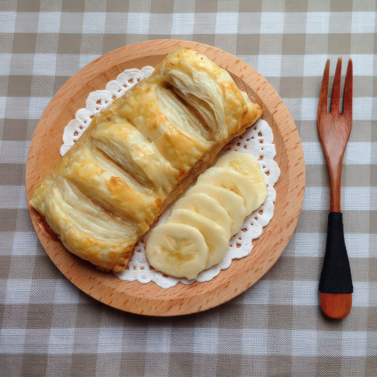 Рецепт: Слойки с банановой начинкой