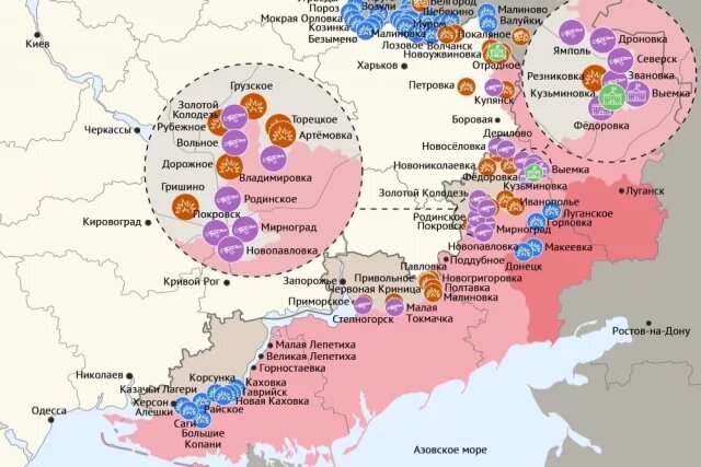    Карта боевых действий в зоне СВО на 6 октября 2025 года