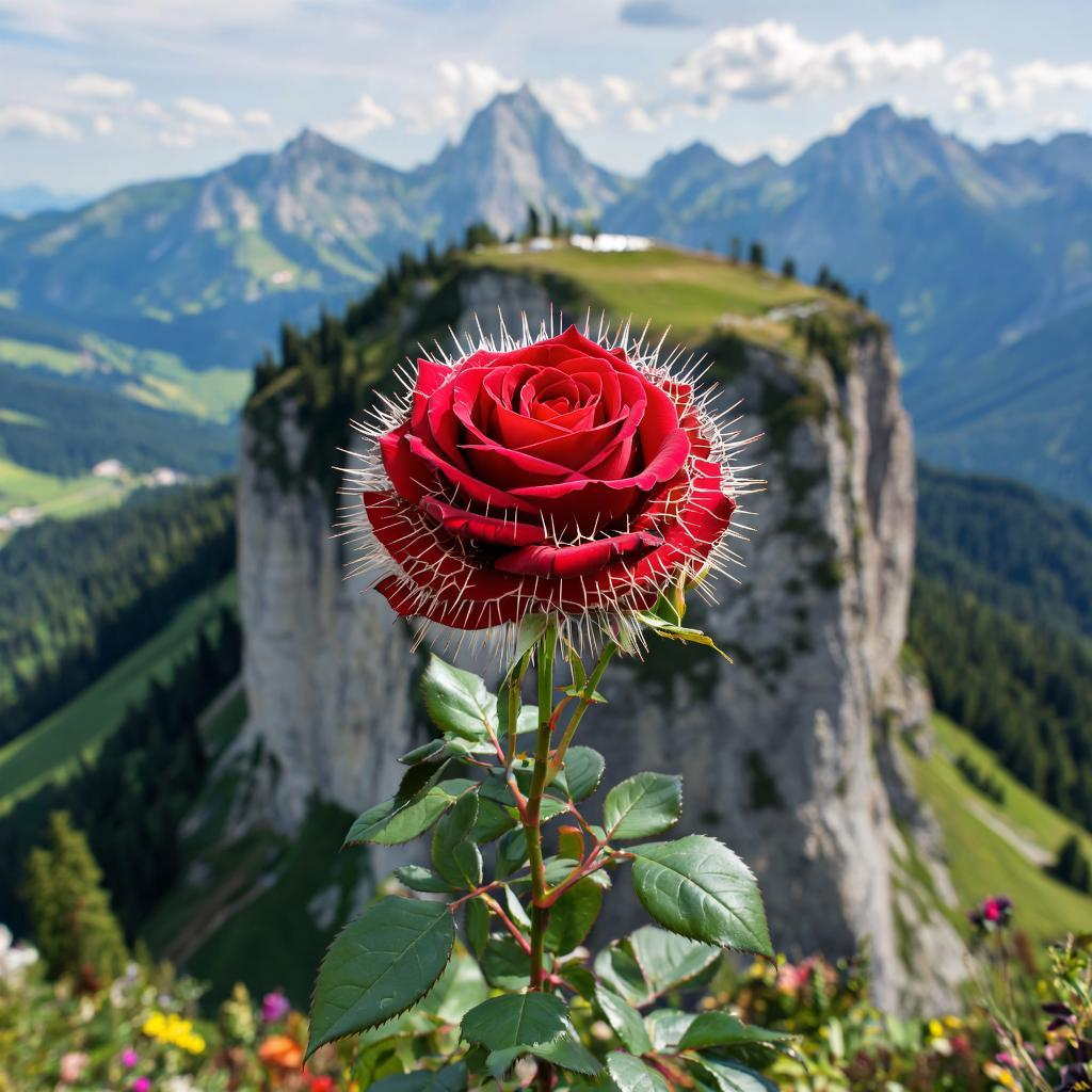 Роза тысячи шипов. Нейросеть увидела ее именно такой :-)