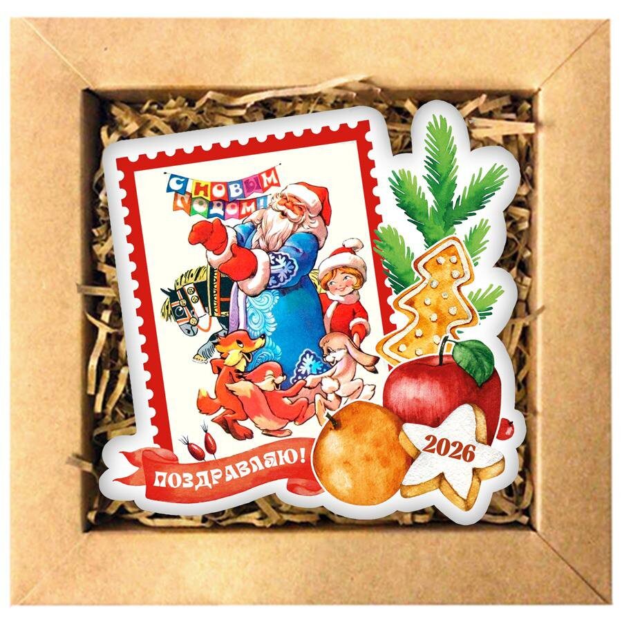 Наборы пряников и печенья с печатью — корпоративные подарки на Новый год 2026