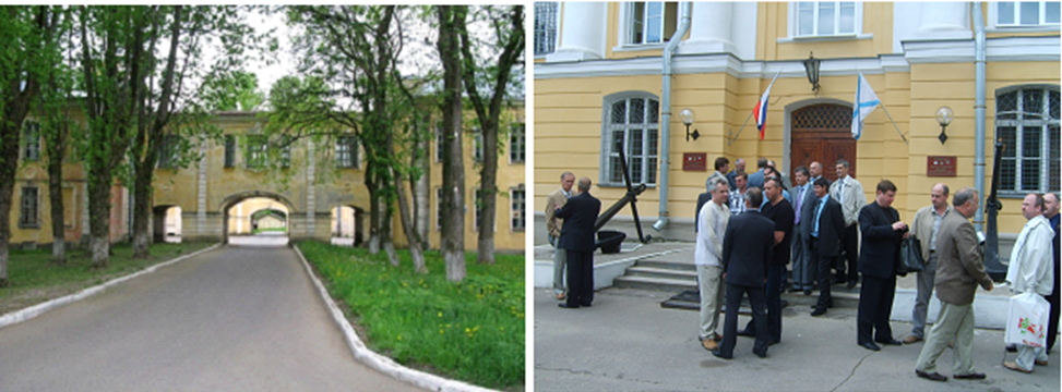 Вид с главной аллеи на переходы от 1го корпуса и главный вход сегодня. Это фото Зотовых 2007г.