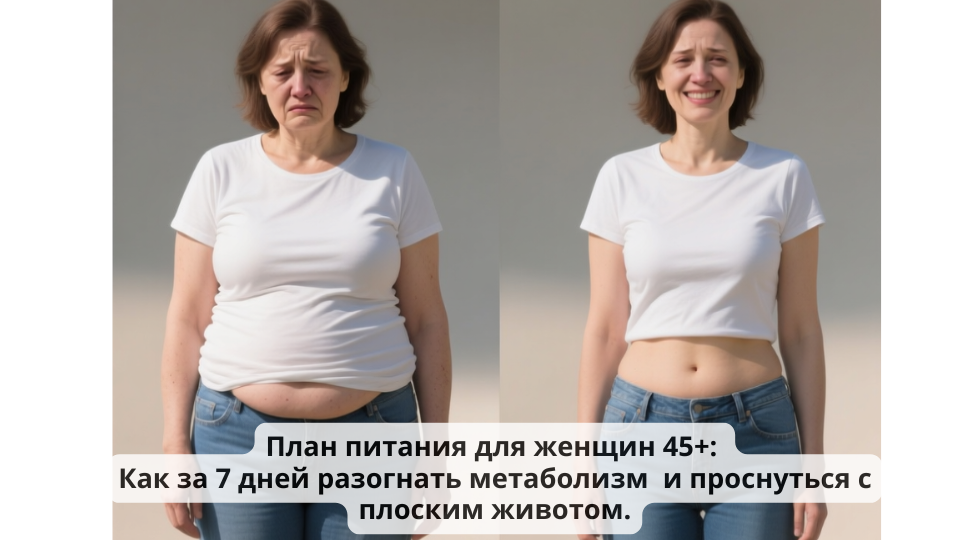 План питания для женщин 45+: Как за 7 дней разогнать метаболизм и проснуться с плоским животом.