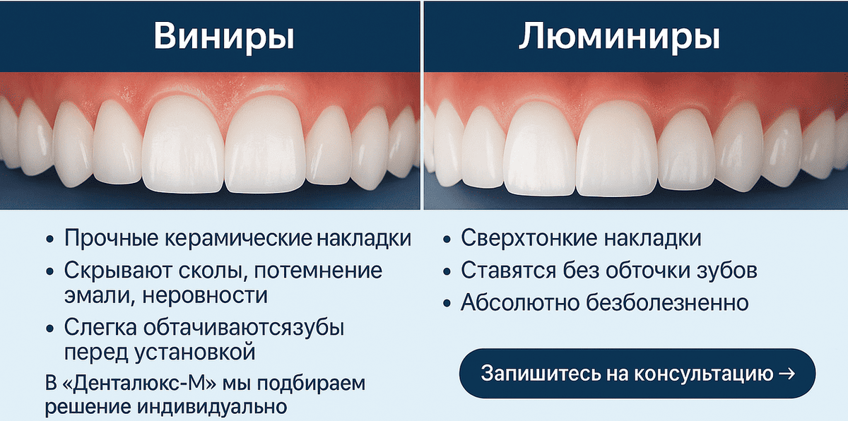 Что лучше виниры или люминиры