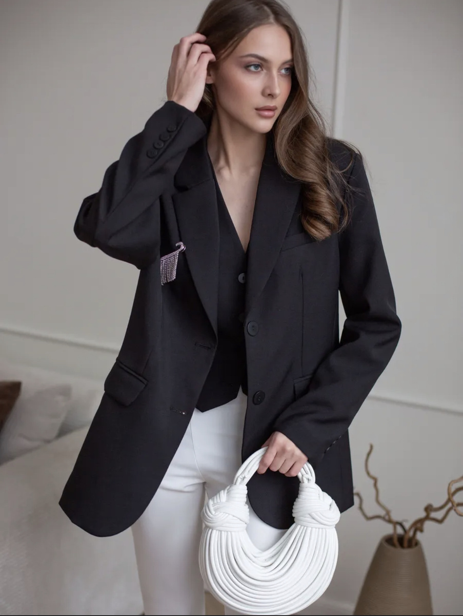 Черный жакет wb 254034048