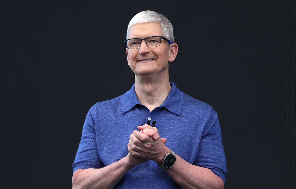    Генеральный директор Apple Тим Кук  Justin Sullivan/Getty Images
