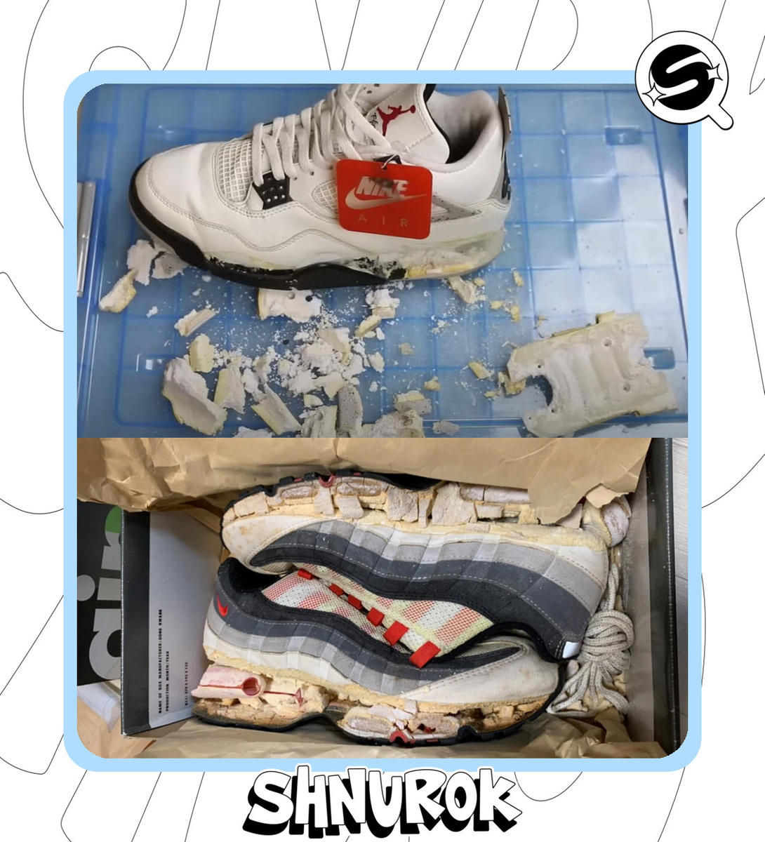 Гидролиз — главный враг винтажной обуви, превращающий подошву в пыль