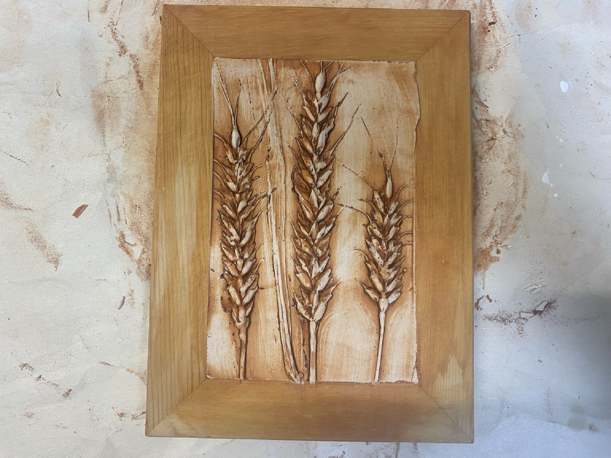 Фото этапов работы по созданию ботанического барельефа