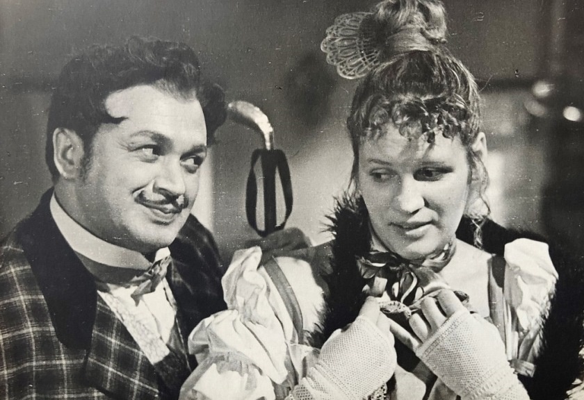 Фотопробы к фильму "За двумя зайцами" (1961).