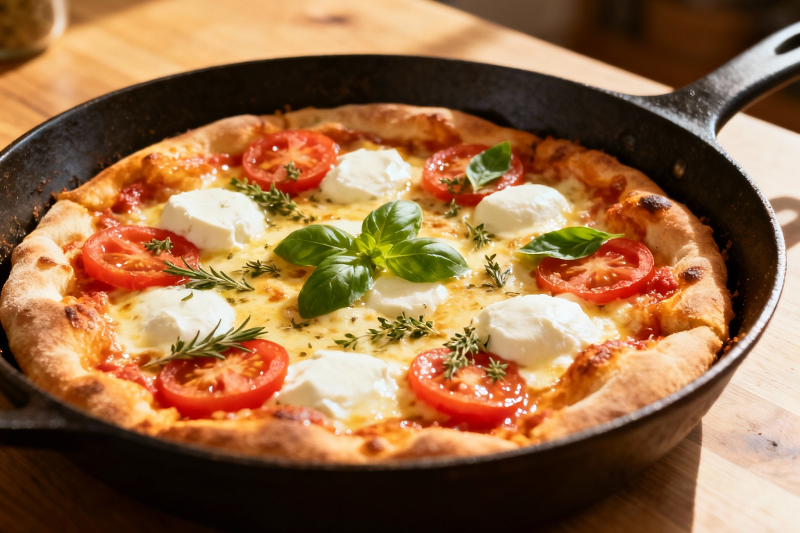 Готовлю обалденную пиццу на сковородке за 10 минут: идеальный способ для ленивых гурманов, делюсь любимым рецептом