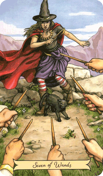 повседневное таро ведьмы, 7 жезлов