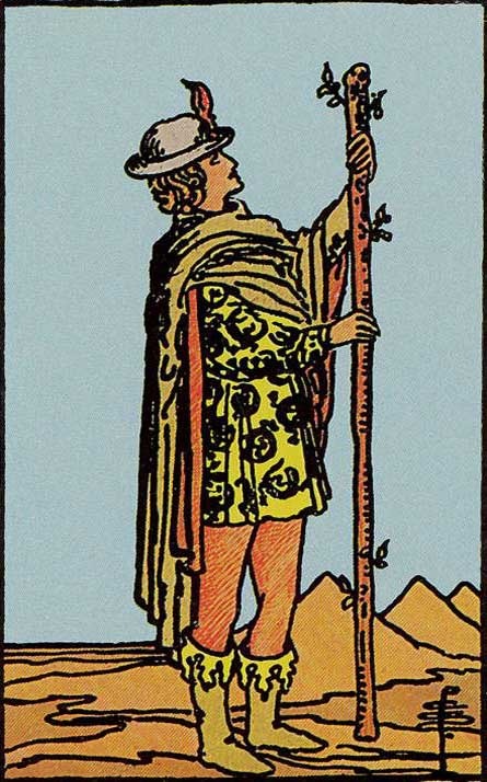 таро райдера уэйта, паж жезлов