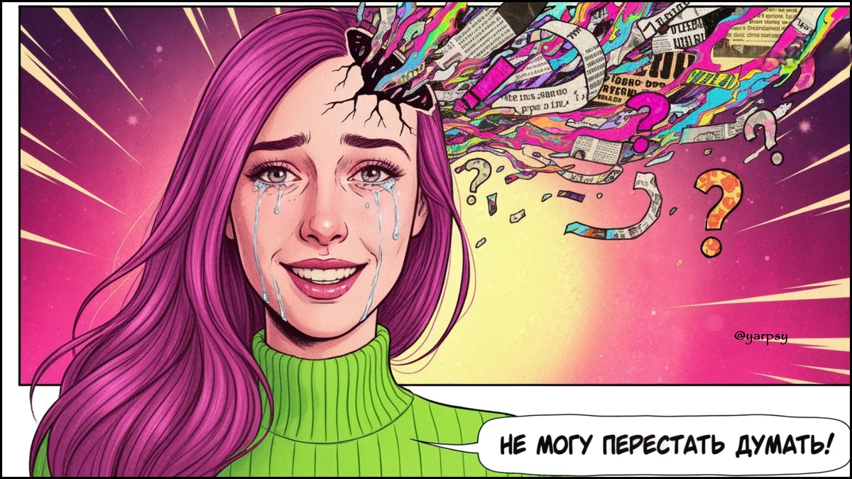 Мозг, как старый радиоприёмник, который ловит только волну “а вдруг что-то случится?”.