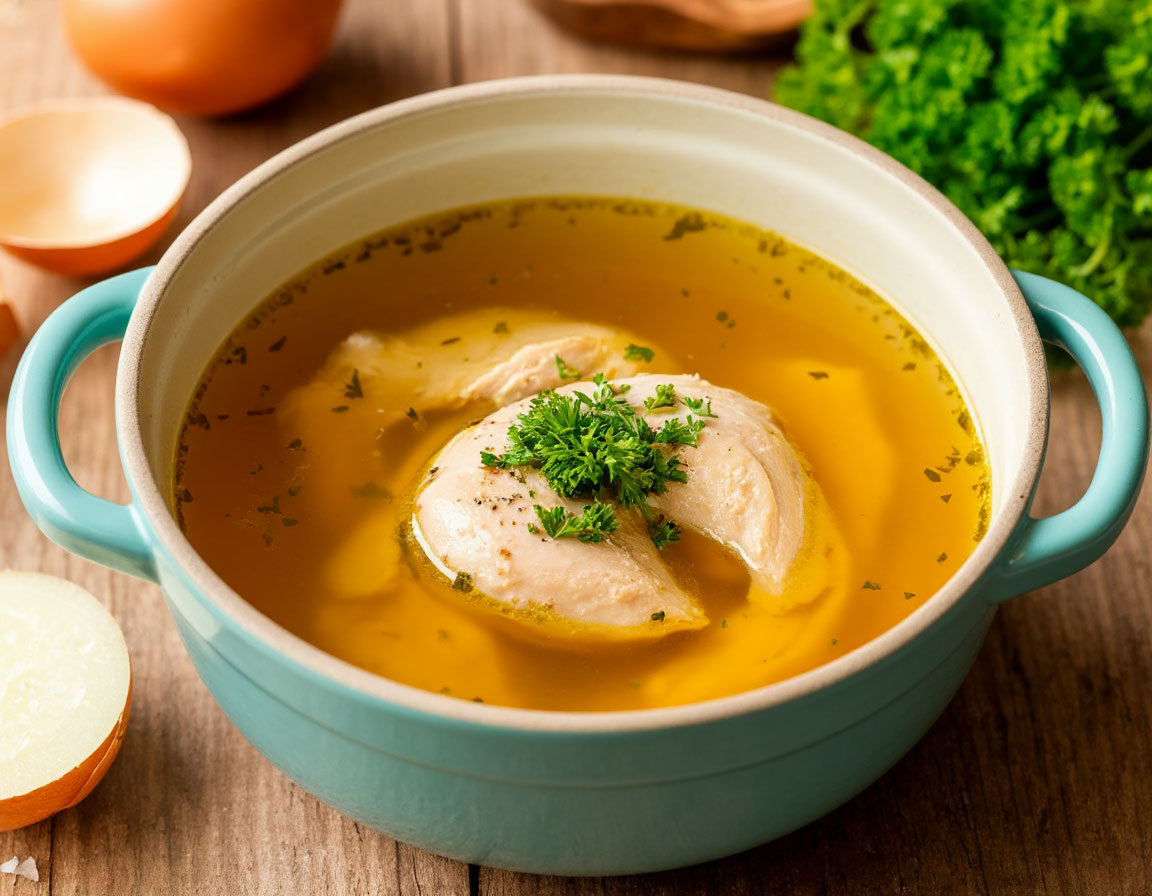    Куриный бульон будет прозрачнее слезы: вот что добавьте в кастрюлю при варке мяса — ароматный и вкусный суп гарантирован