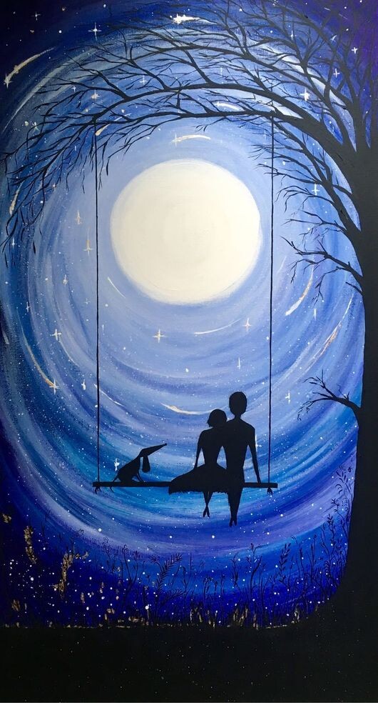 "Влюбленные" акрил, холст