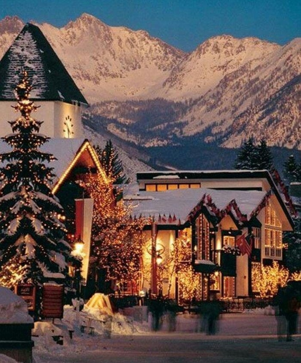 Новогодние сказочные пейзажи в Альпах