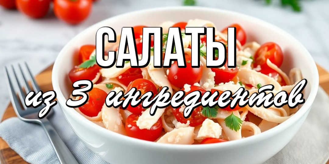 📌 Салаты из 3 ингредиентов: 5 простых и удивительно вкусных рецептов
