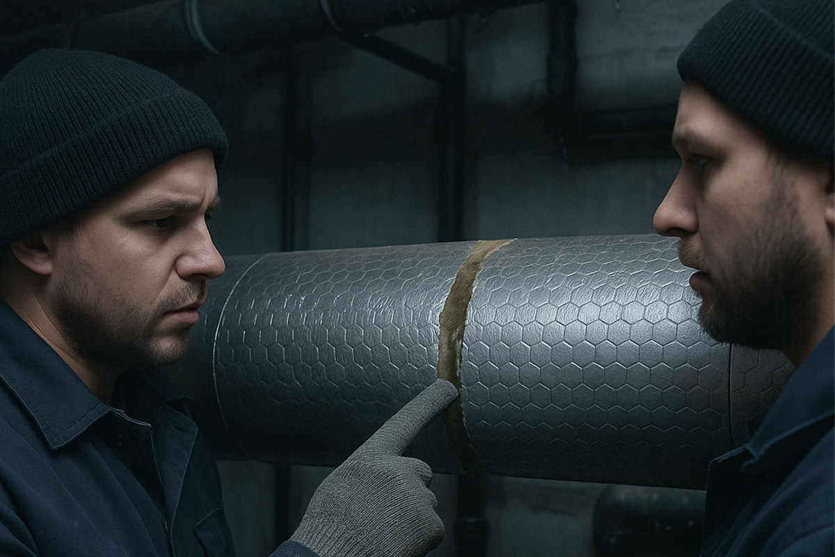 Вайред мат при изоляции труб