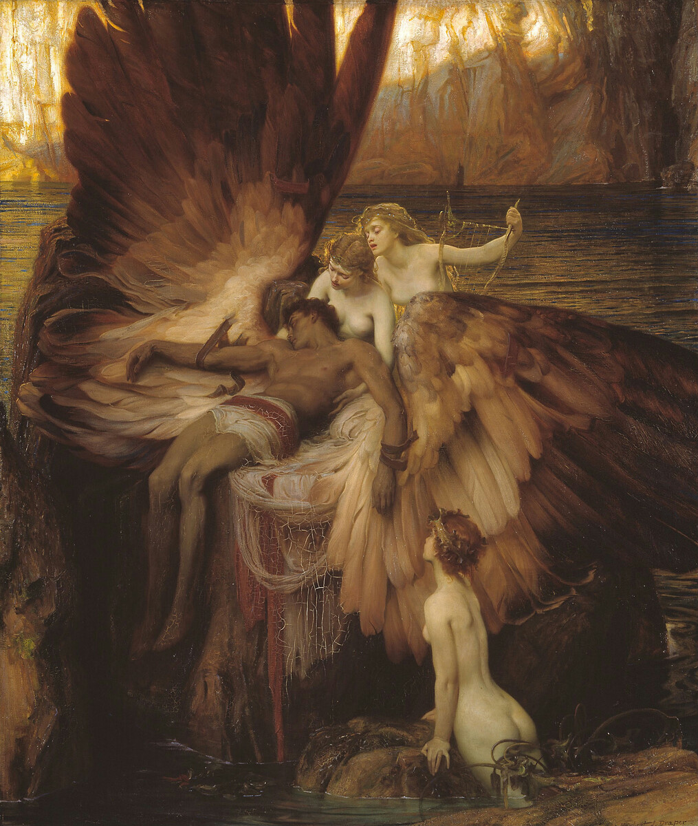 Герберт Джеймс Дрейпер. «Оплакивание Икара» (1898)