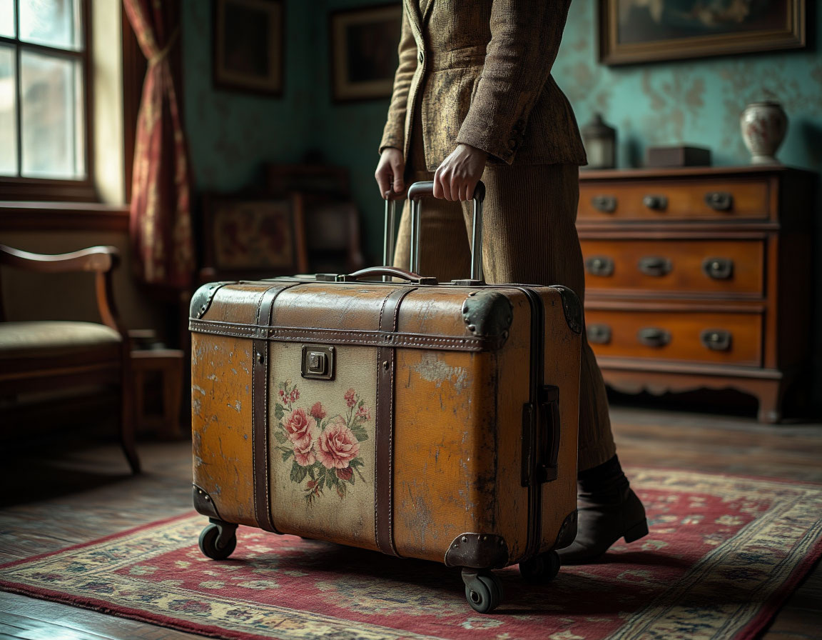 Прошлое, как старый чемодан. Создано при помощи ИИ.