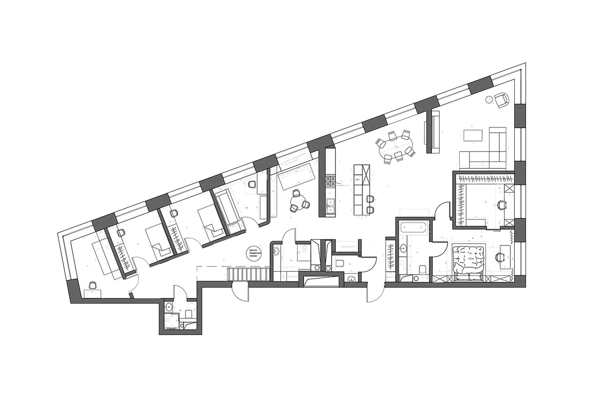 Планировочное решение и расстановка мебели