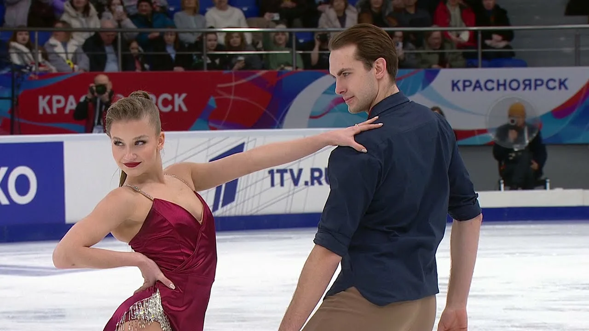 Василиса Кагановская/Максим Некрасов. Источник: трансляция Первого канала