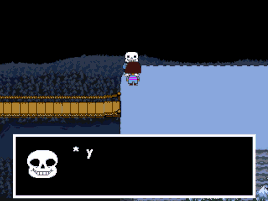 Санс предупреждает протагониста о "плохом времени" на Пути геноцида.