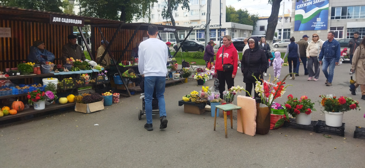 Стихийный рынок в Уфе