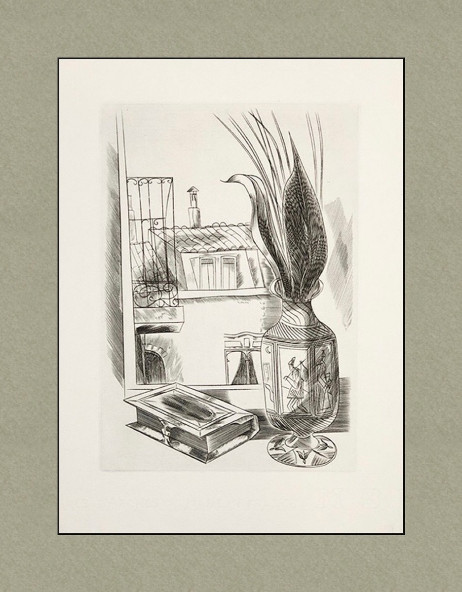 Луис Ортега. «Испанский натюрморт». Гравюра резцом на меди. 1975 г.