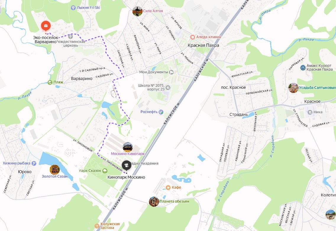 Метро Кинокластер вблизи парка Москино 