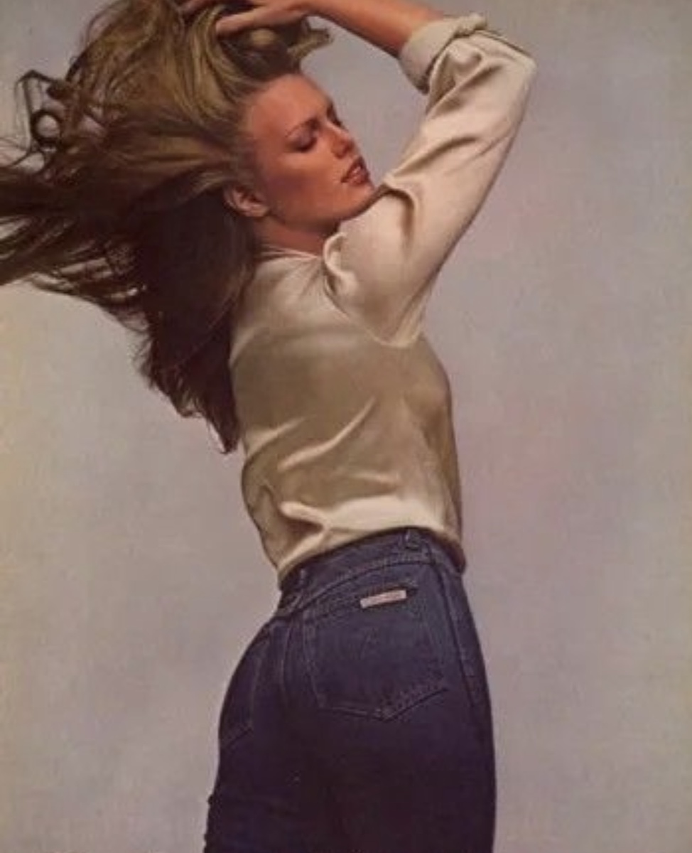 Патти Хансен в рекламе Кельвин Кляйн в 1976 г