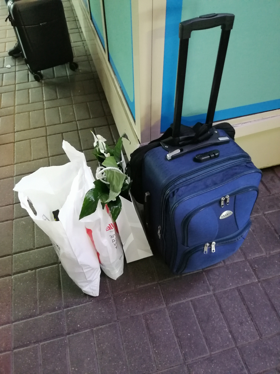 Везу цветочек из столицы домой. На Казанском вокзале ждём поезд. 