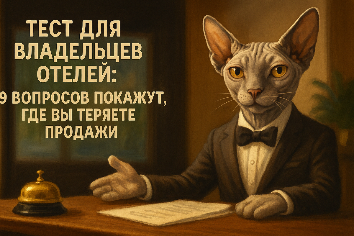Тест №2 для владельцев отелей: 9 вопросов покажут, где вы теряете продажи
