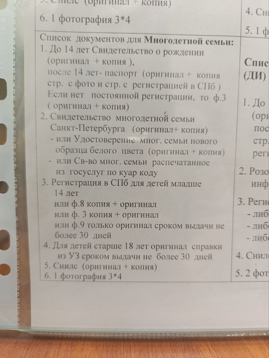 Перечень того что, нужно для получения льготного проездного