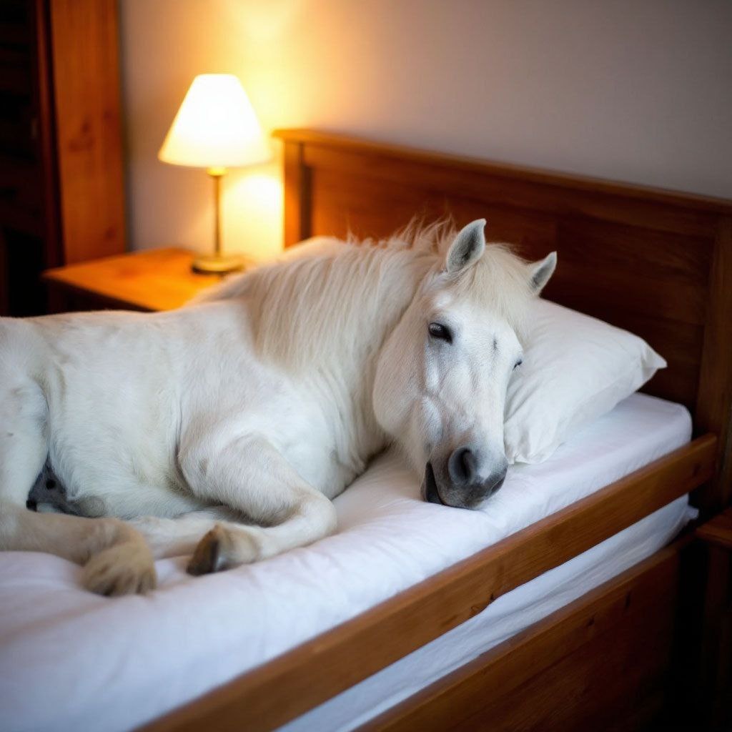 Лошади спят только лёжа!