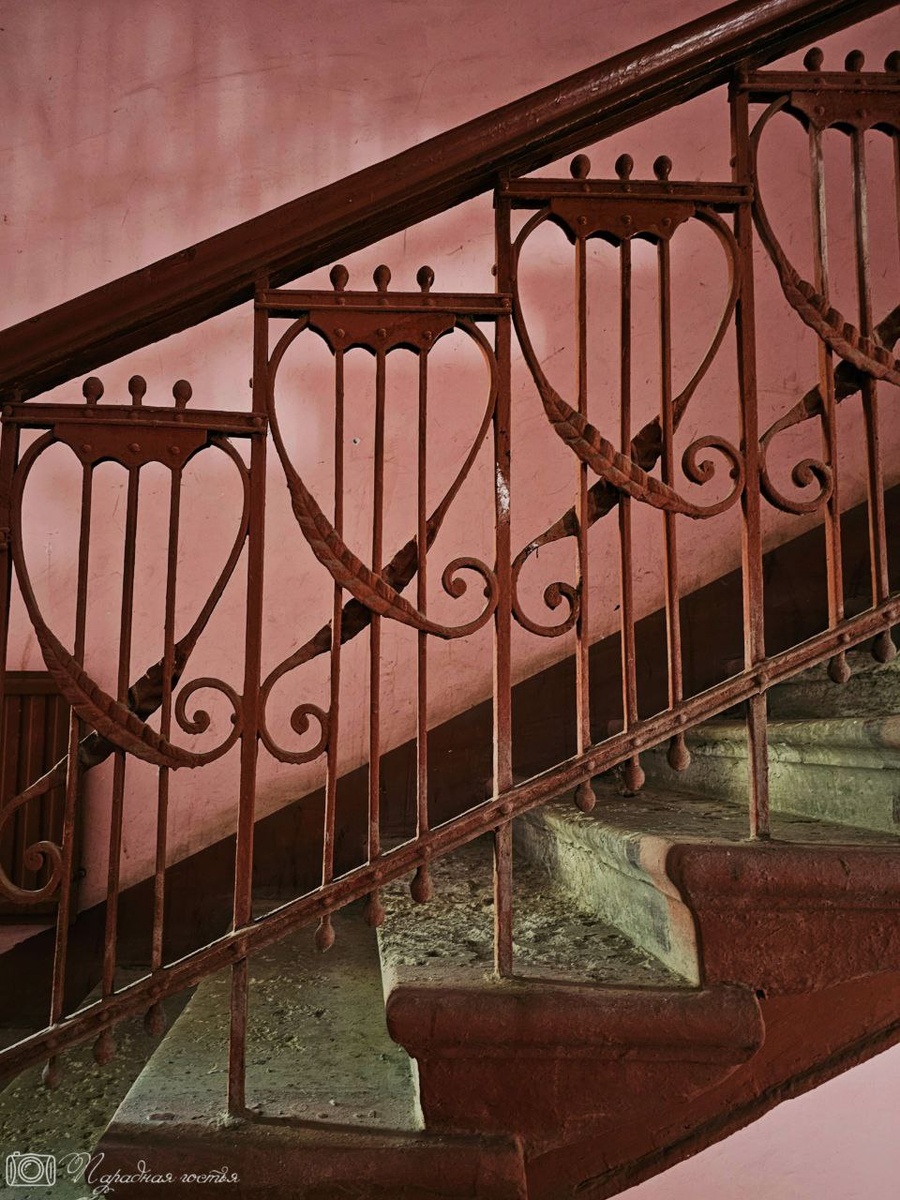 В этой парадной очень необычный узор перил. Фото: Парадная гостья