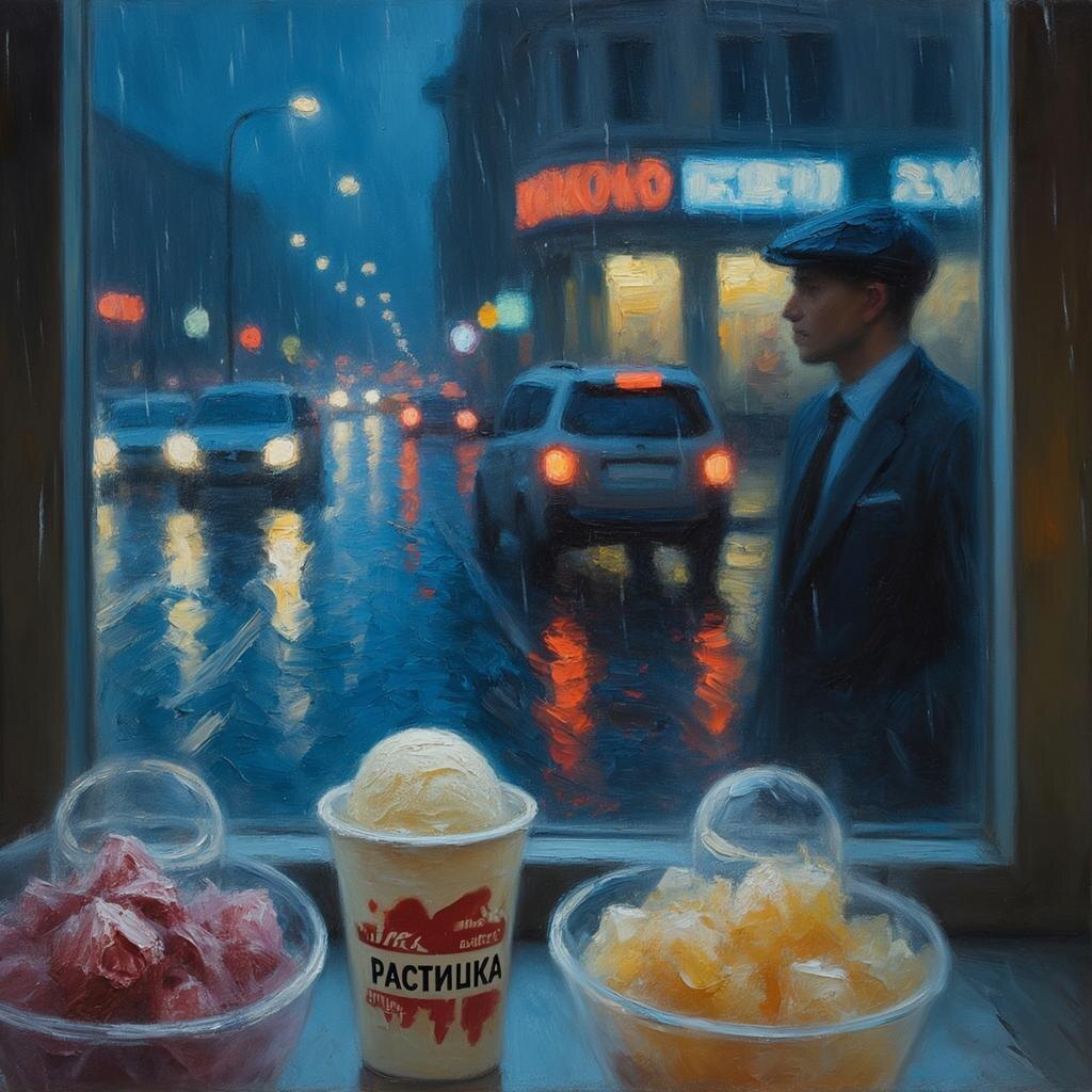 Московская ночь. Изображение сгенерировано с помощью нейросети.