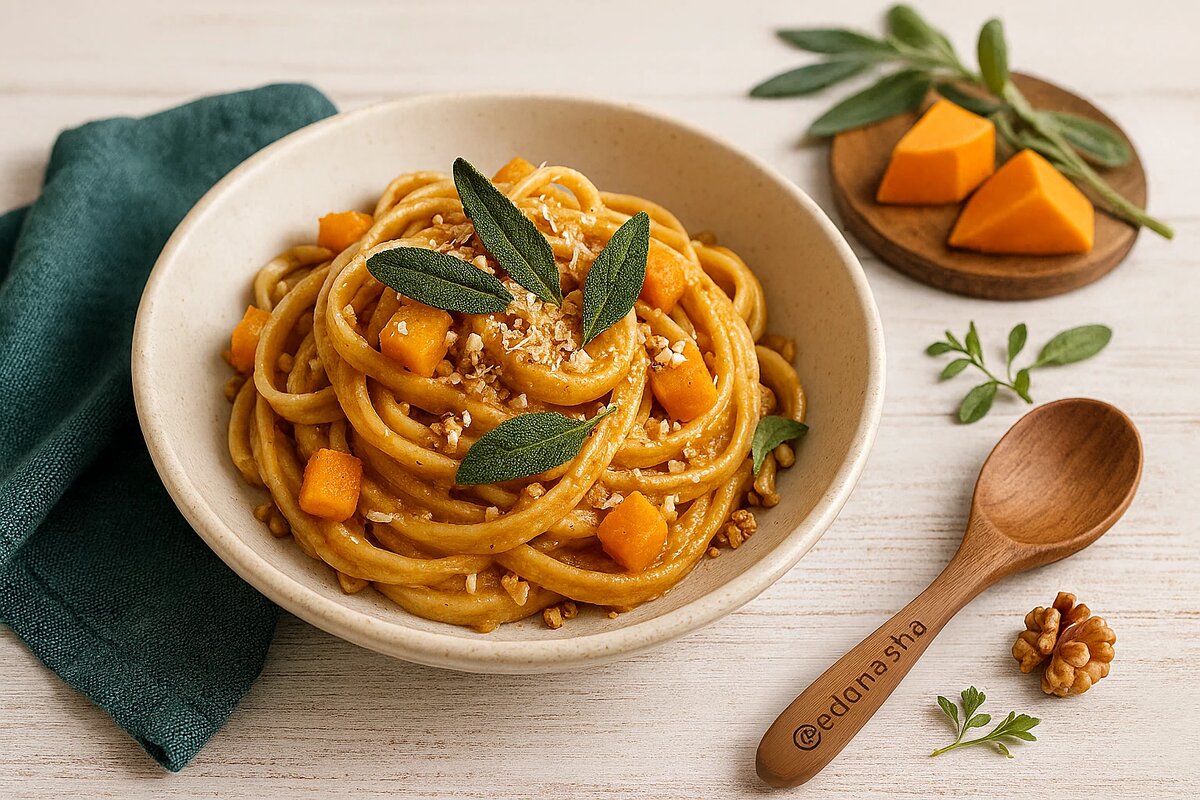 паста с тыквой и шалфеем