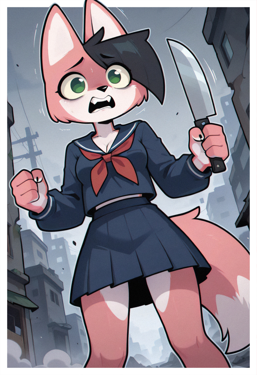 Лис Рис в образе Хинако Симидзу из игры Silent Hill f 