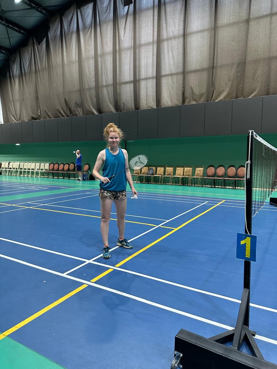 На тренировке